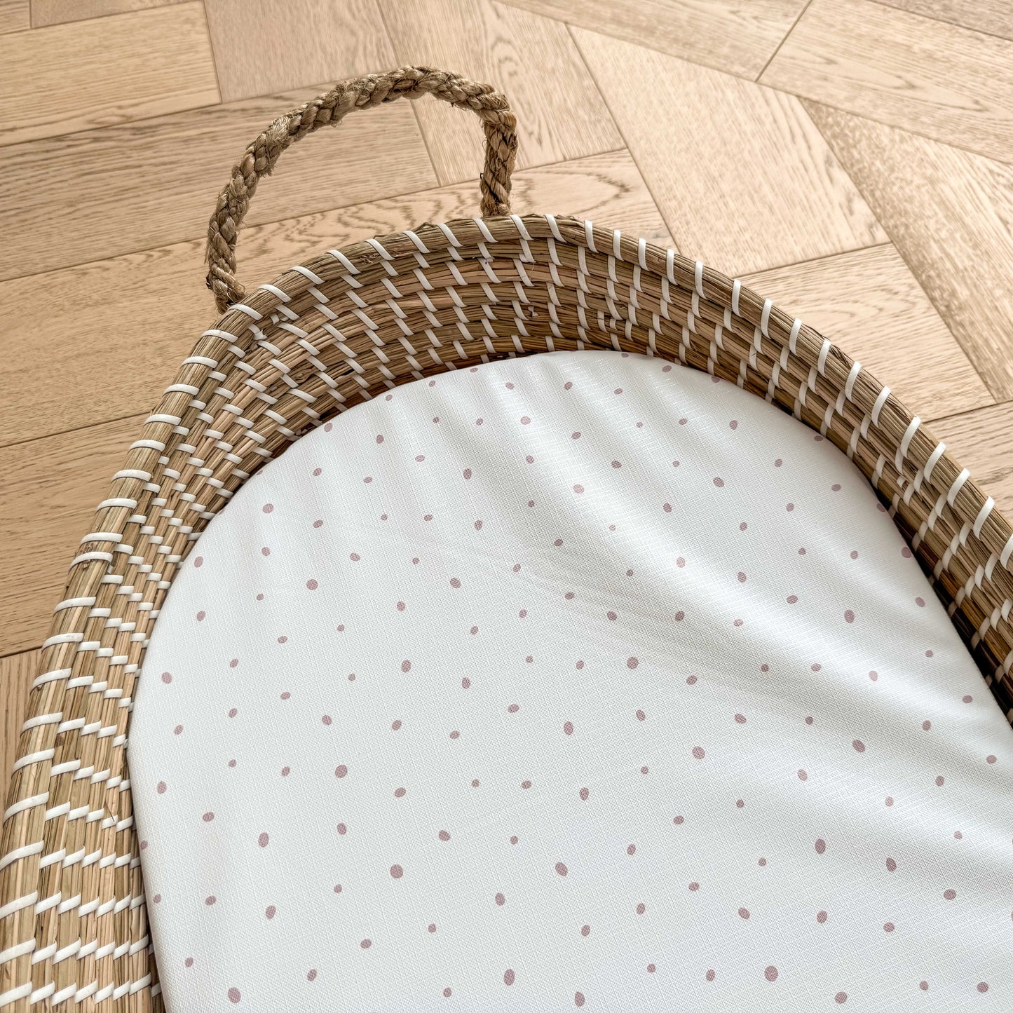 Basket Changing Mat - Pink Spotty