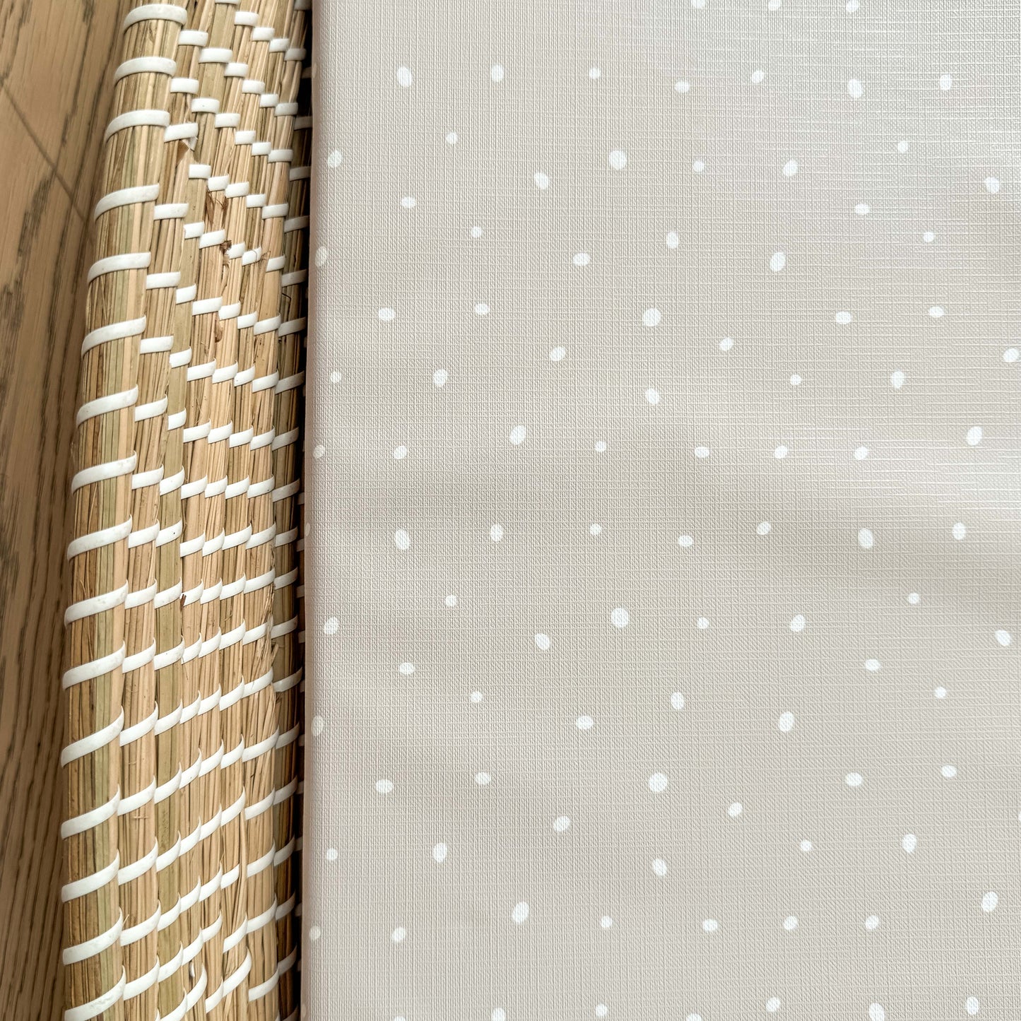 Basket Changing Mat - Grey Spotty