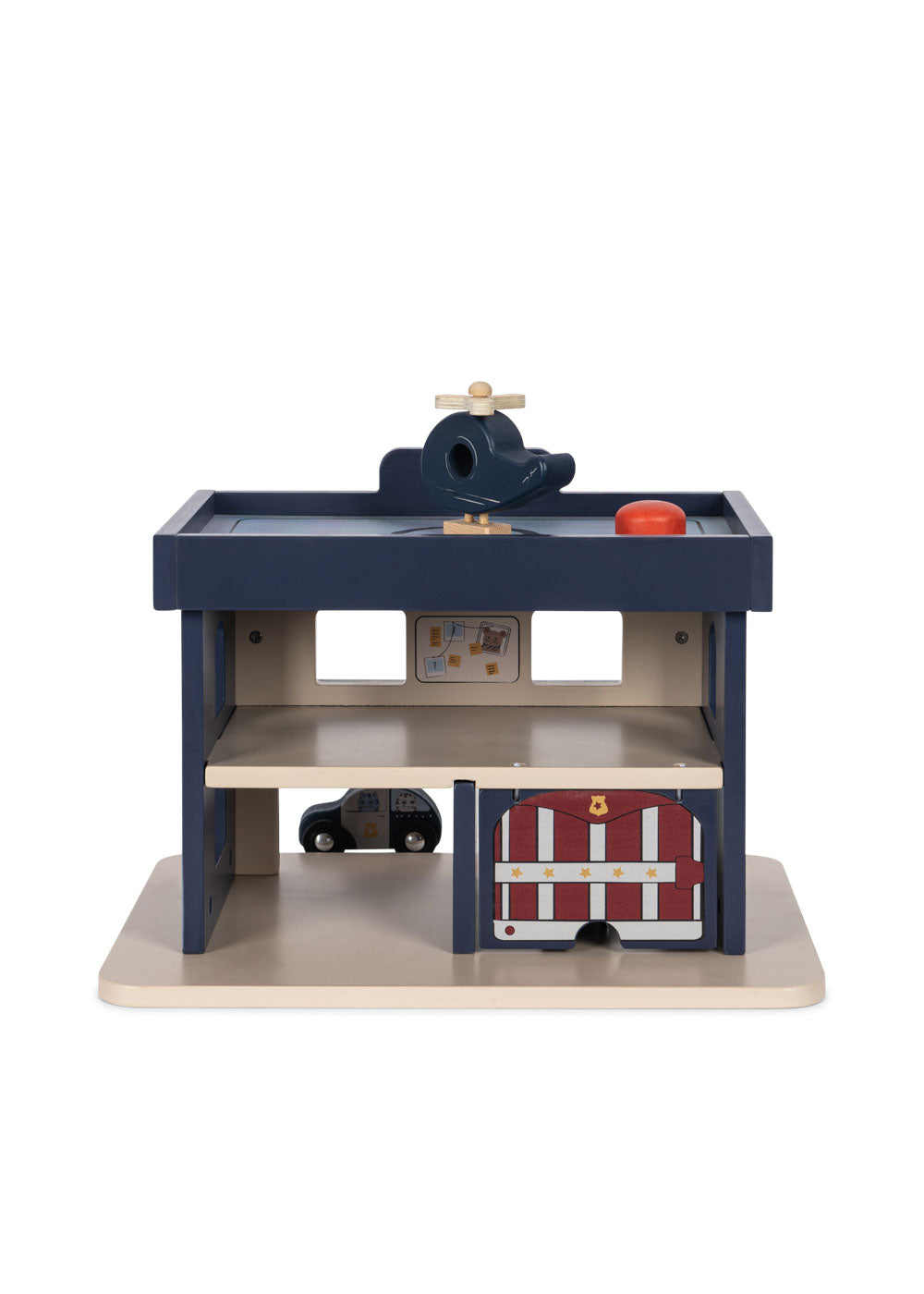 HOUTEN POLITIEBUREAU FSC - blauw multi
