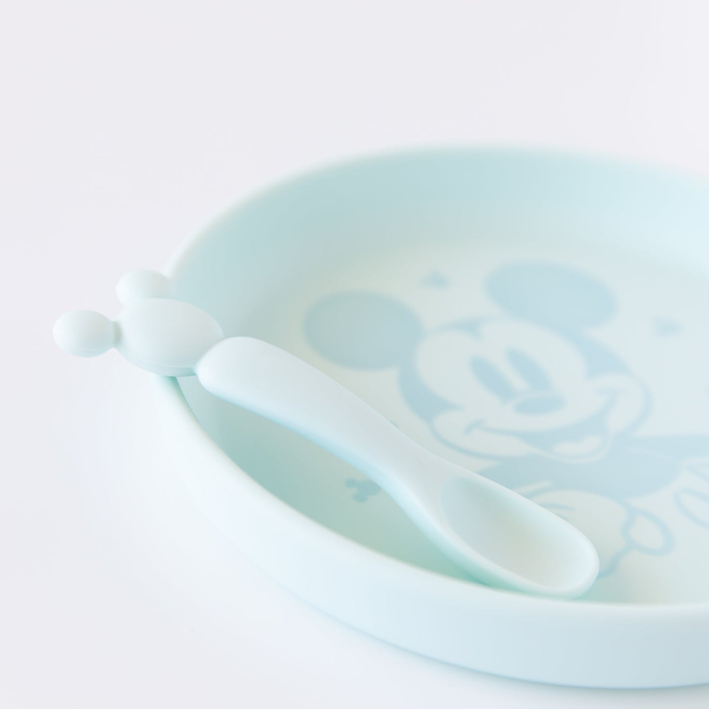 Siliconen bord + lepelset: Disney Mickey Mouse