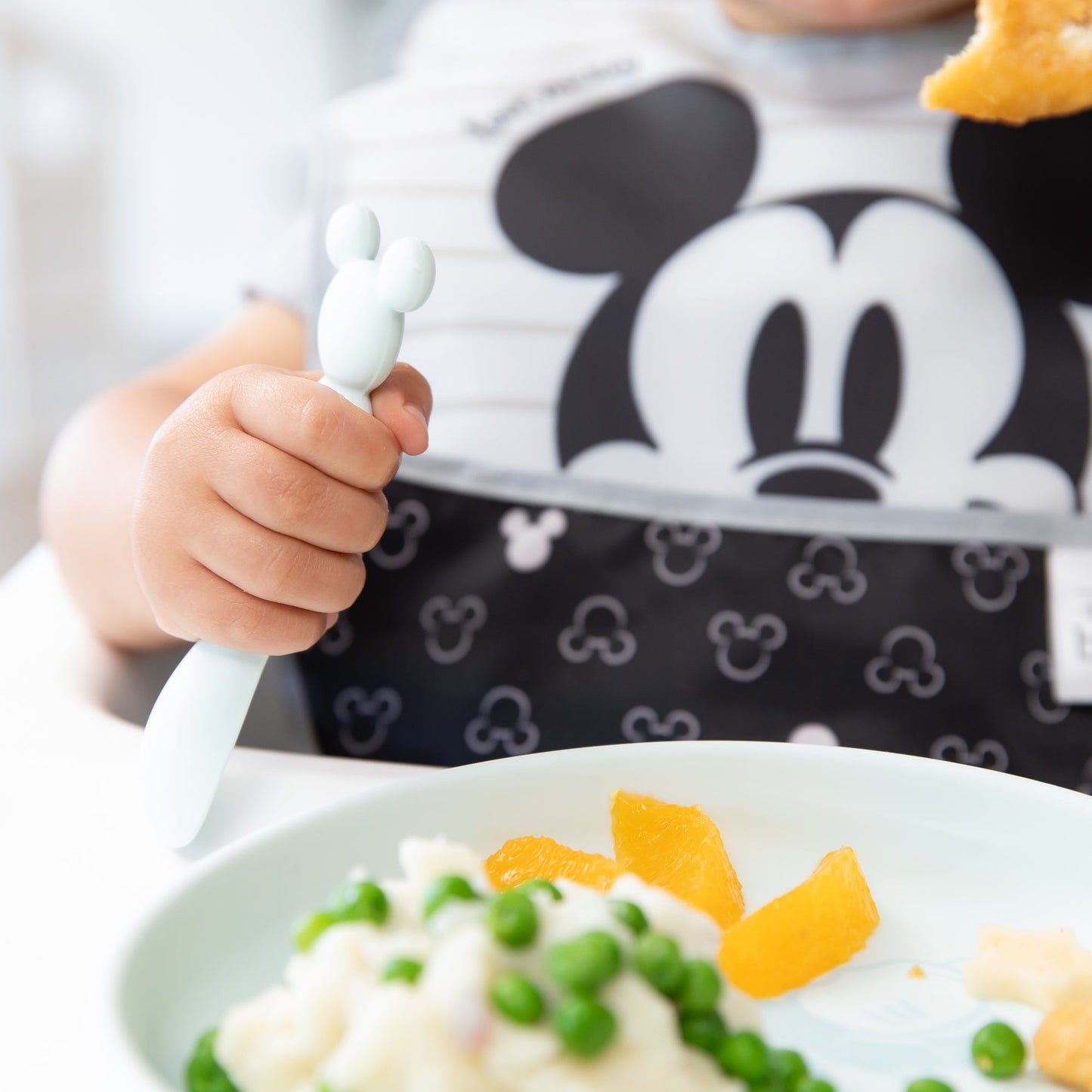 Siliconen bord + lepelset: Disney Mickey Mouse