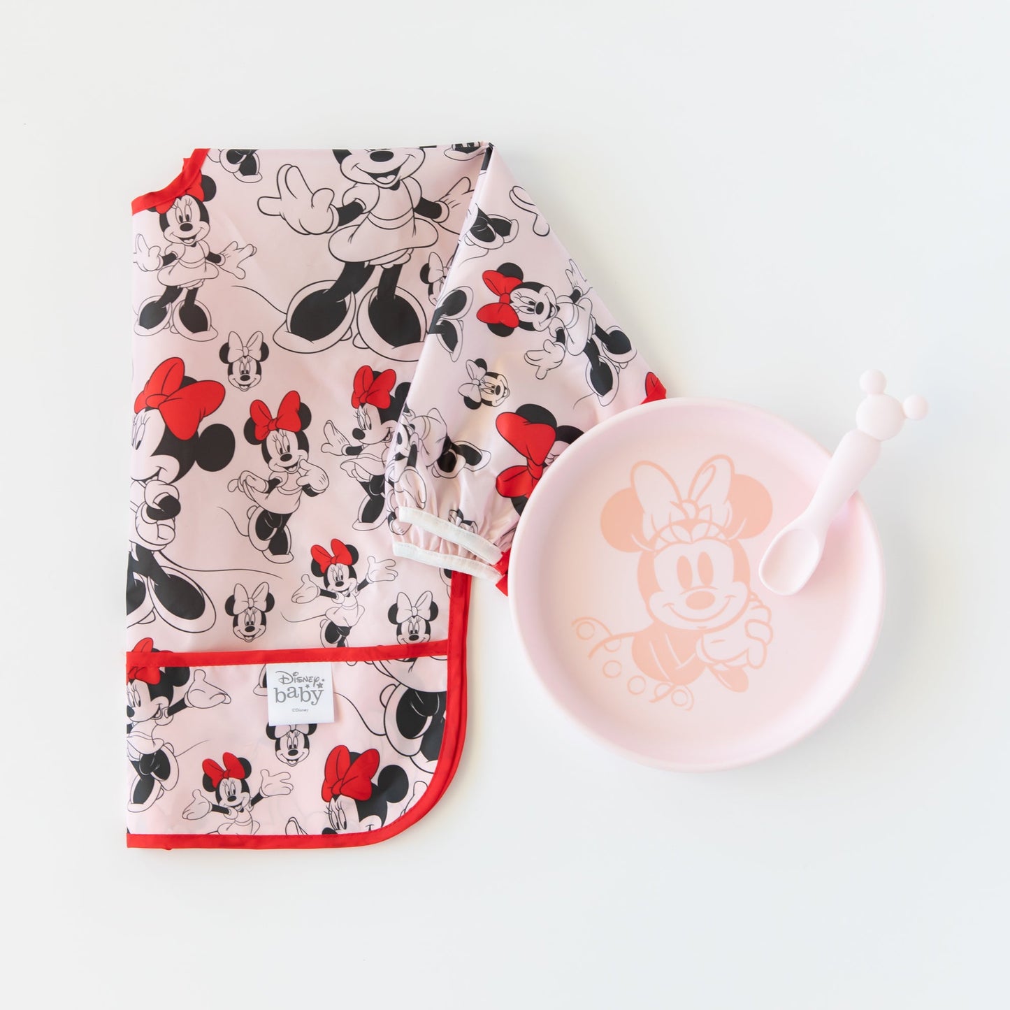 Siliconen bord + lepelset: Disney Minnie Mouse