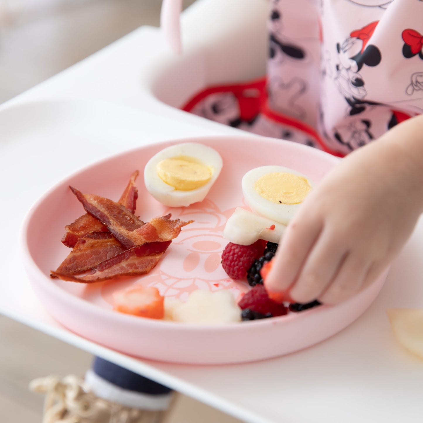 Siliconen bord + lepelset: Disney Minnie Mouse