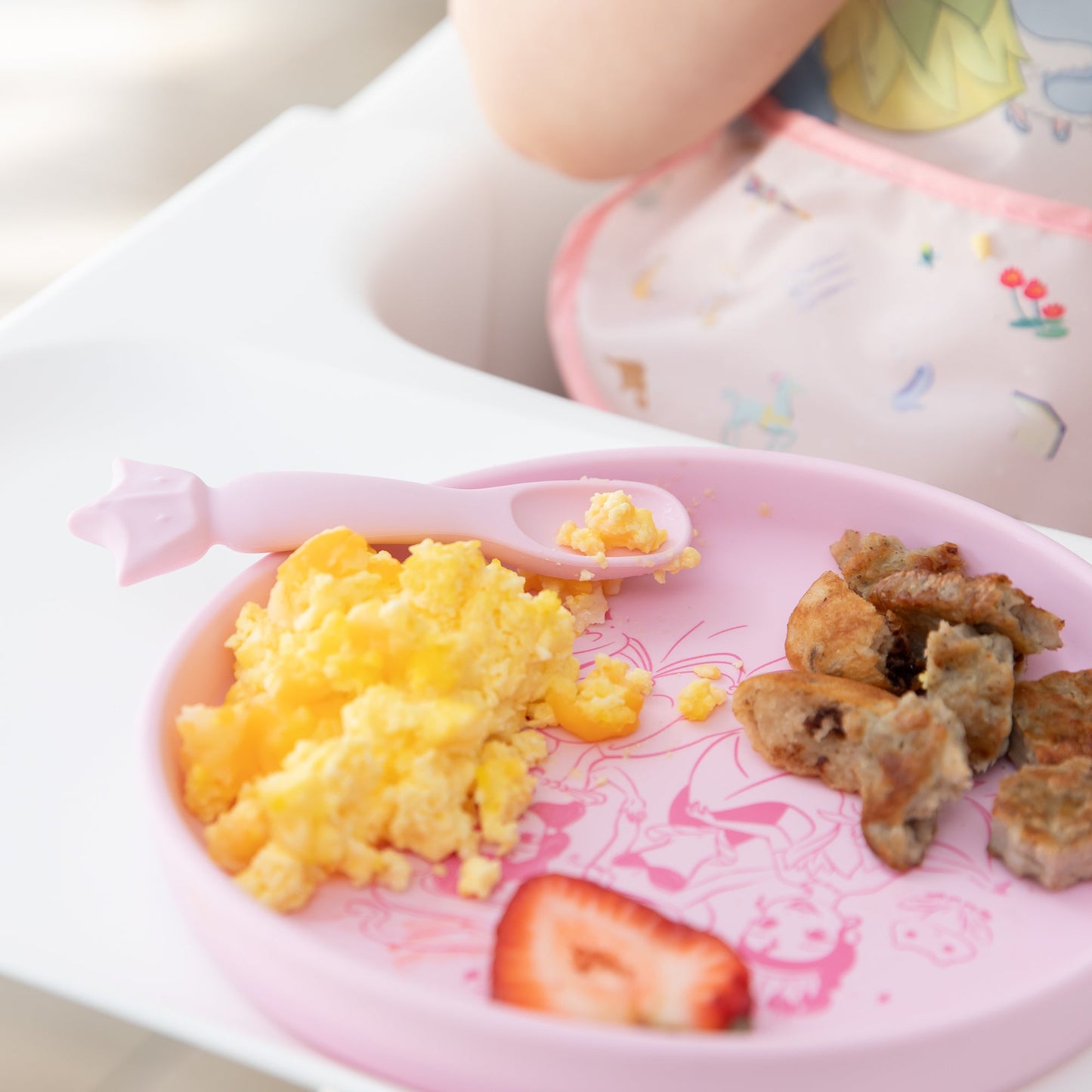 Siliconen bord + lepelset: Disney Princess