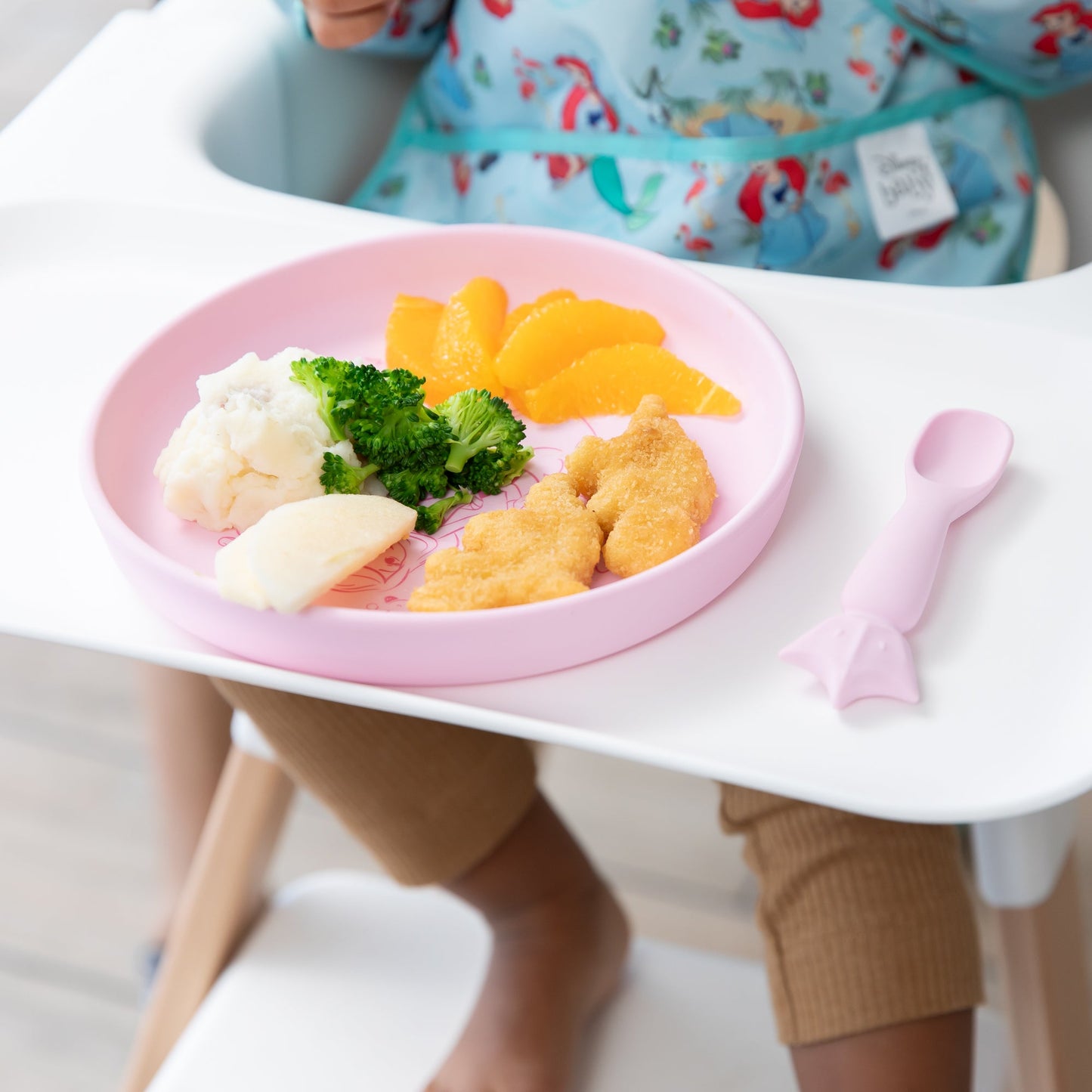 Siliconen bord + lepelset: Disney Princess