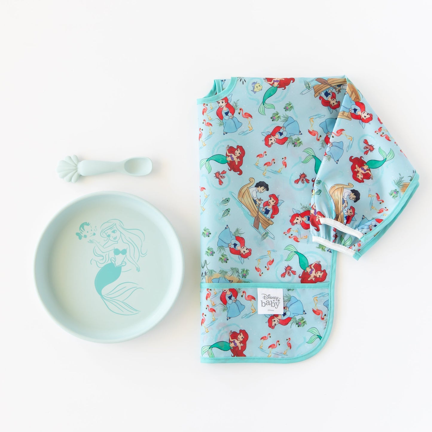 Siliconen bord + lepelset: Disneyprinses Ariel