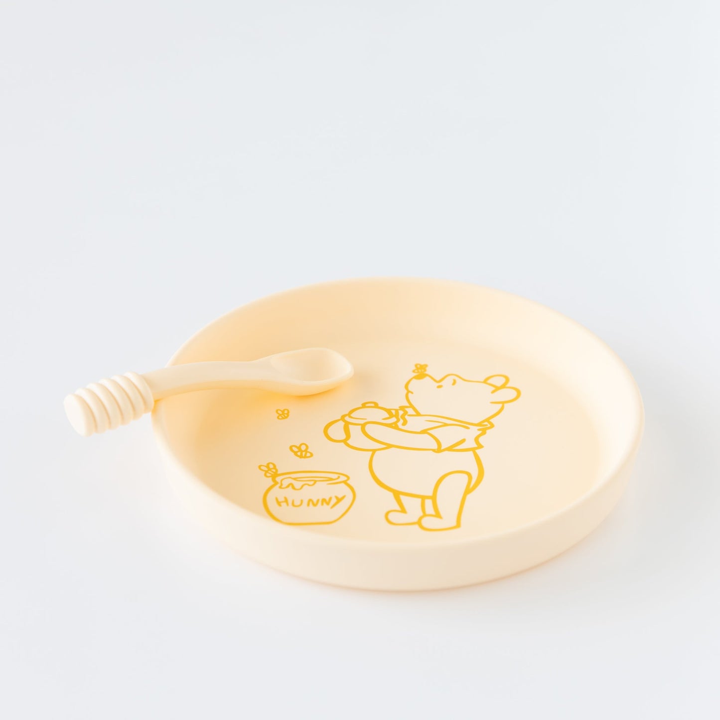 Siliconen bord + lepelset: Disney Winnie de Poeh