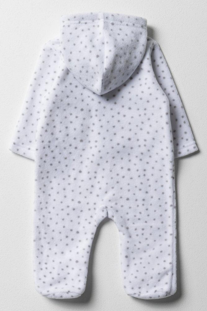 Hooded Babygrow White