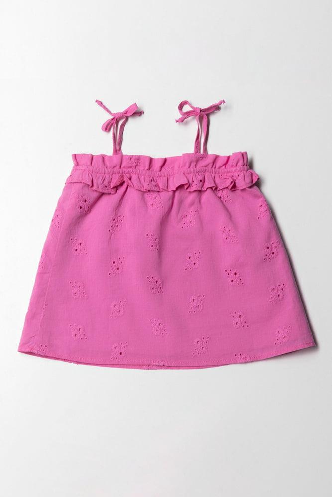Tg Strappy Top Anglaise Pink