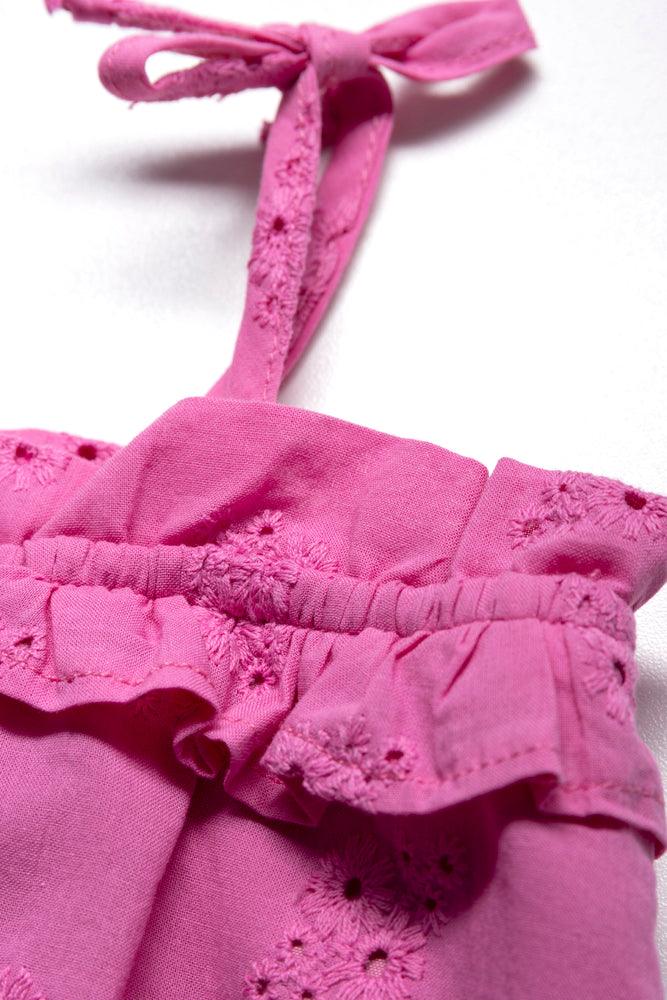 Tg Strappy Top Anglaise Pink