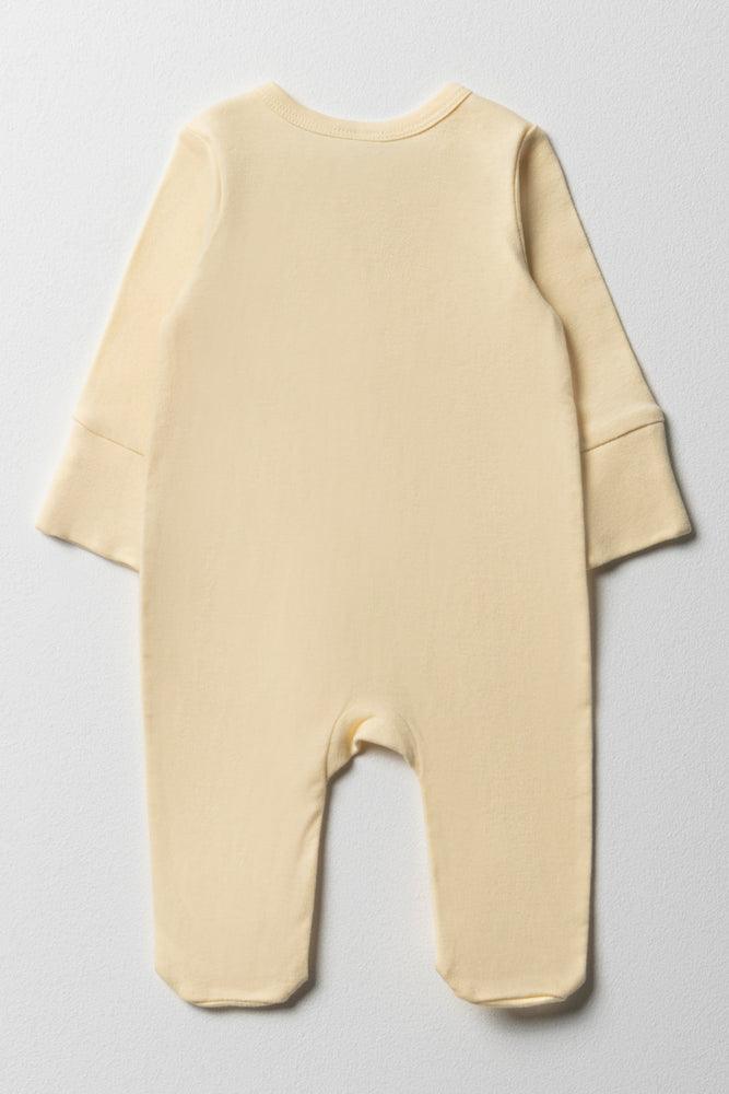 Zip Through Babygrow Yellow