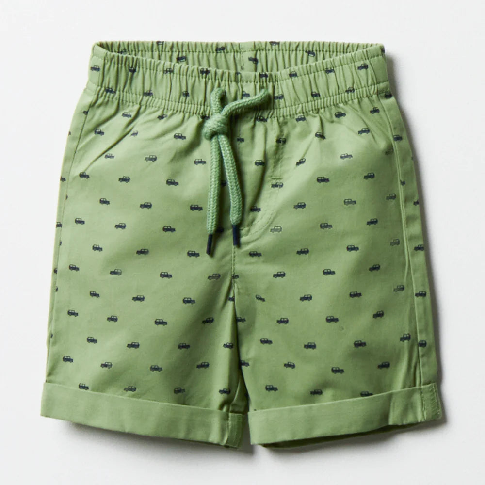 2-pack Cars Shorts Groen & Naturel
