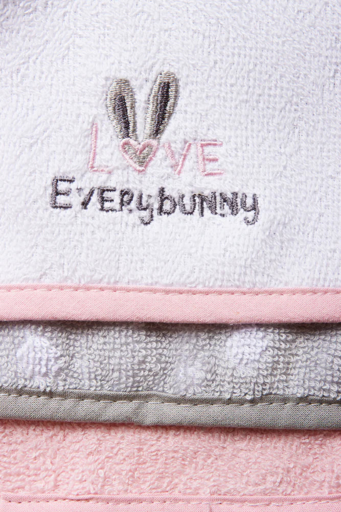 3-pack Bunny Washandjes Roze