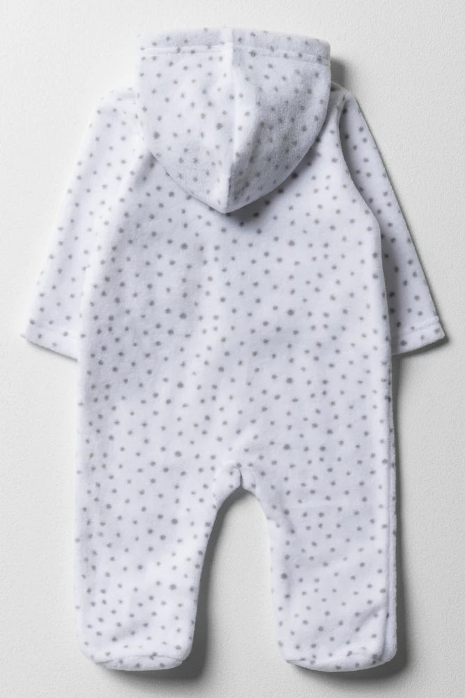 Microfleece Babygrow White