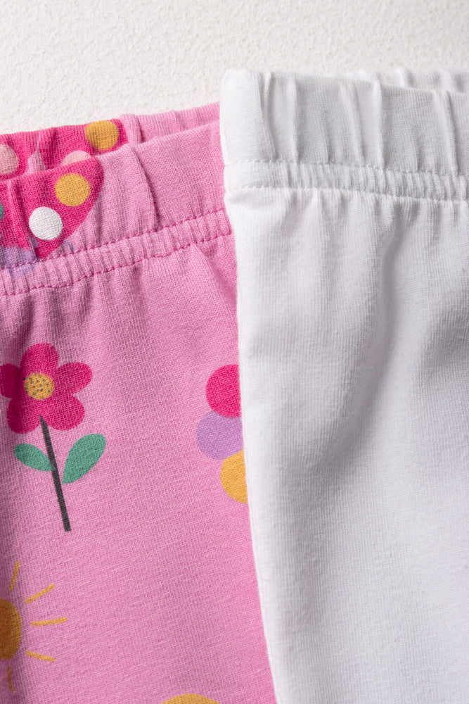 2 Pack Ladybug Leggings Pink