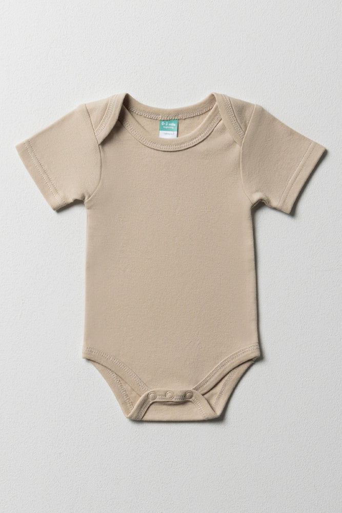 Korte mouw body-vest natuurlijk