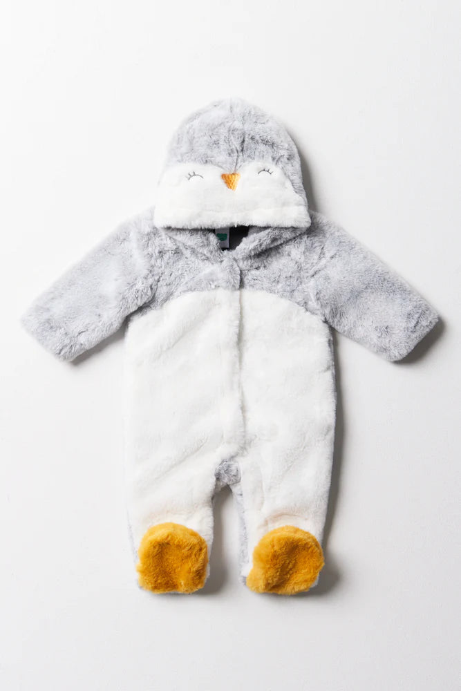 Penguin Babygrow Grey