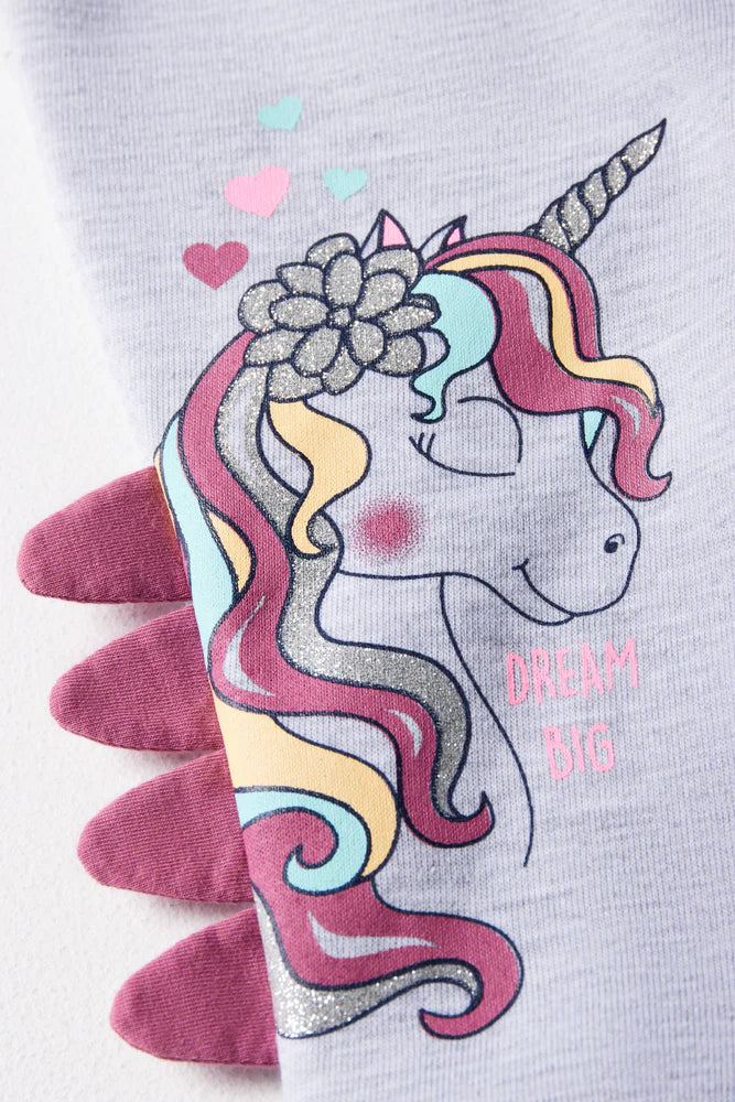 Fleece Unicorn Trainingsbroek Grijs