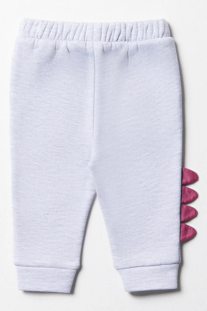 Fleece Unicorn Trainingsbroek Grijs