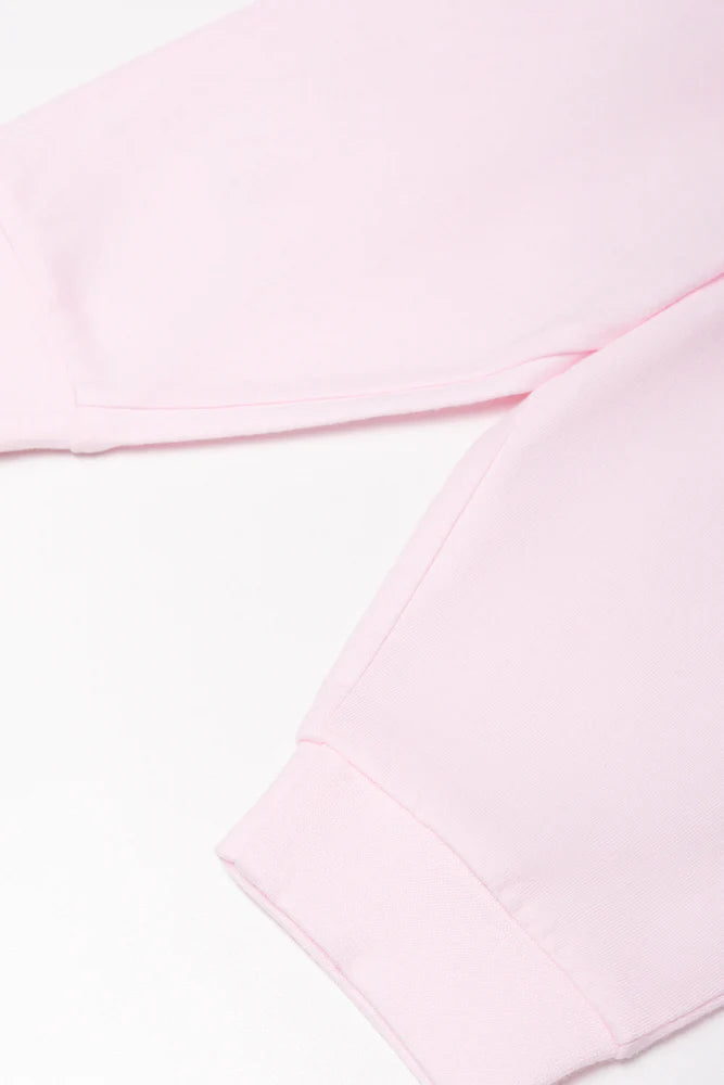 2-pack pyjama met lange mouwen, roze en wit