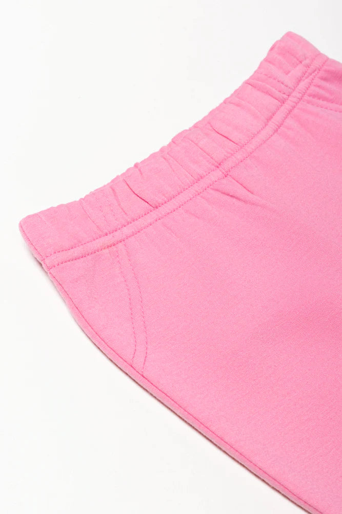 Fleece legging roze