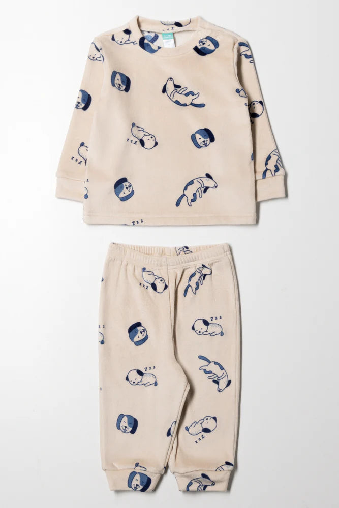 Fleece Pyjamas Puppy Island Natural