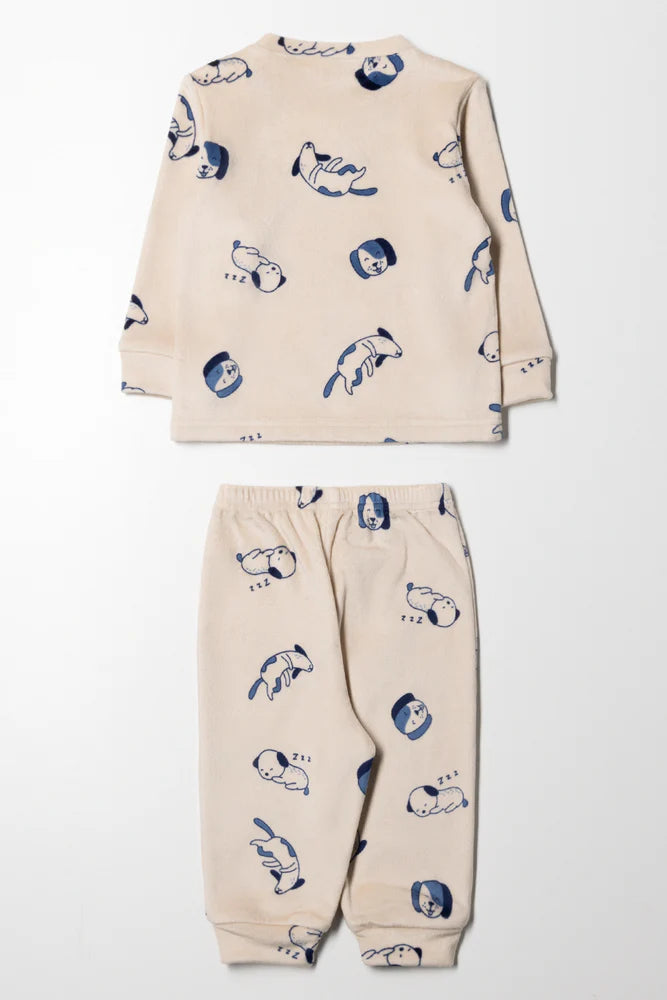 Fleece Pyjamas Puppy Island Natural