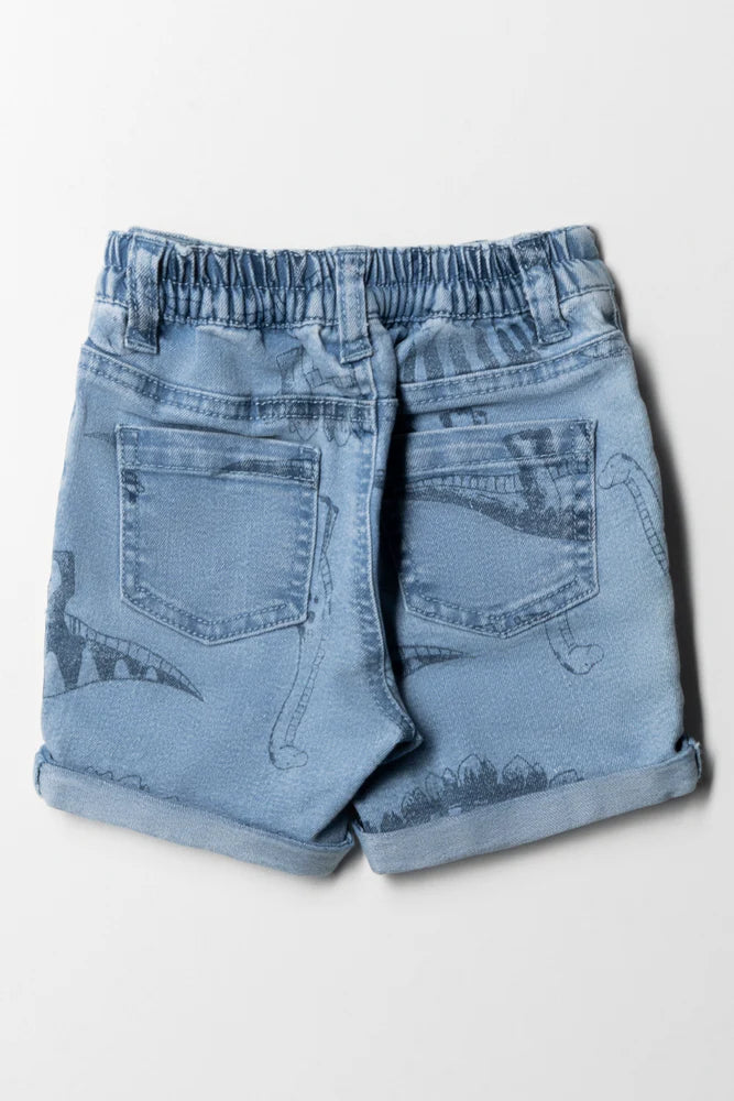 Dinosaur Denim Short Blue
