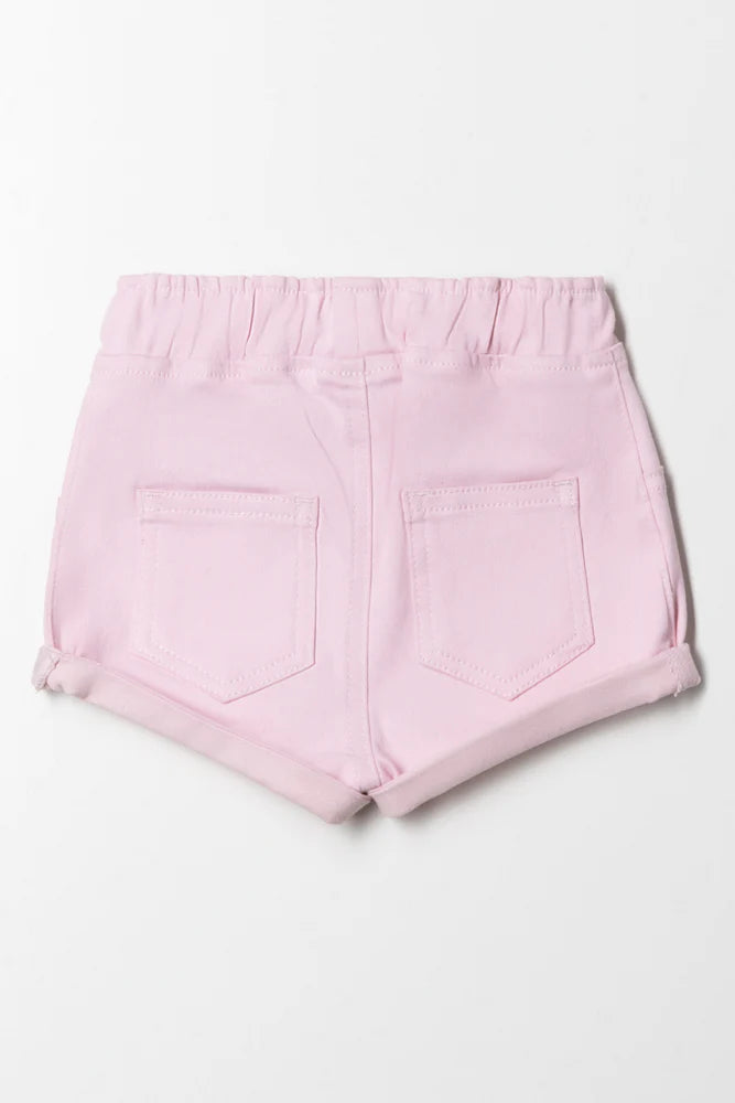 Denim Short Light Pink