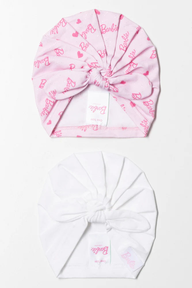 Zestaw 2 turbanów Barbie w kolorze różowym