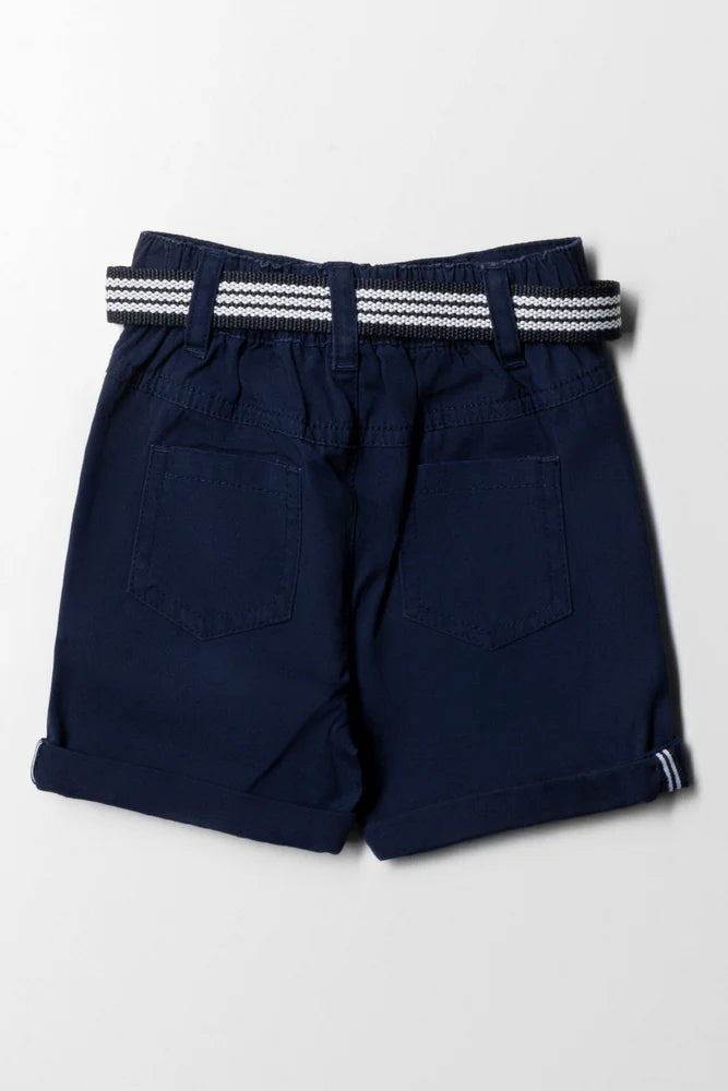 Belted Shorts Navy
