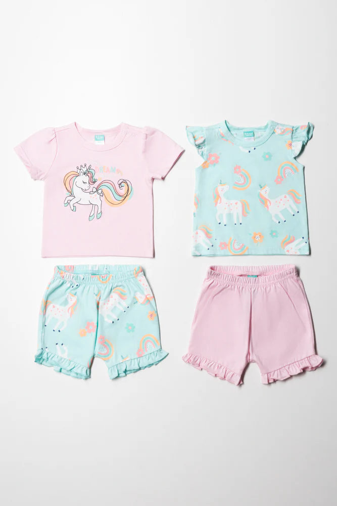 Multipack Short Sleep Set Pink