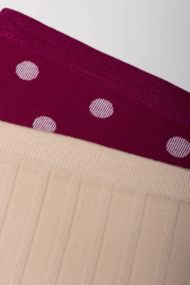 2-pack kabelleggings rood en natuurlijk