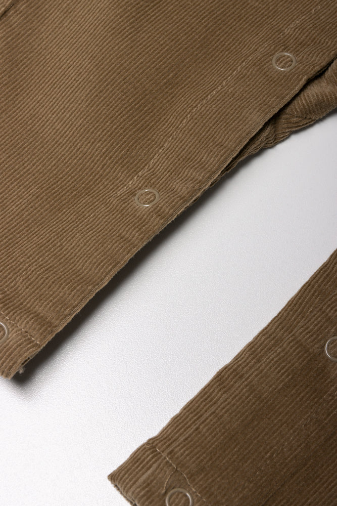 Komplet ogrodniczek Bear Corduroy w kolorze brązowym