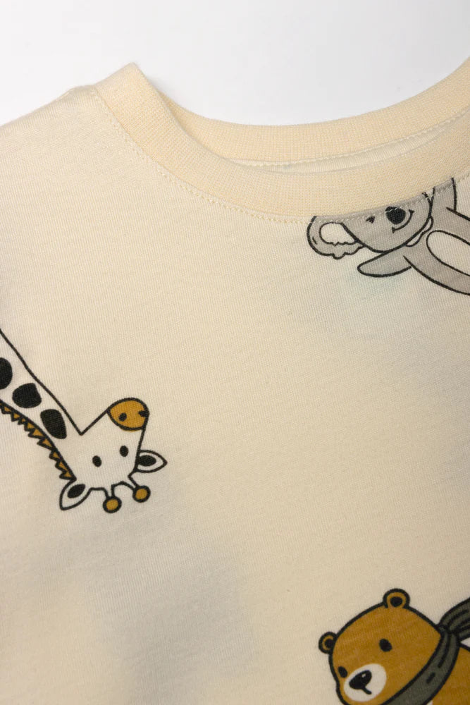 Komplet ogrodniczek Bear Corduroy w kolorze brązowym
