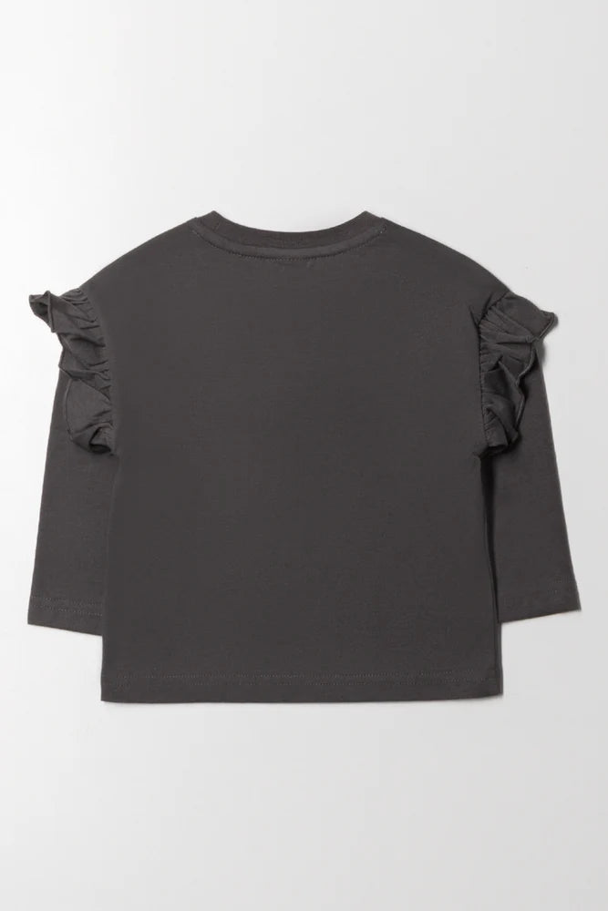 Paris Long Sleeve T-Shirt Dark Grey