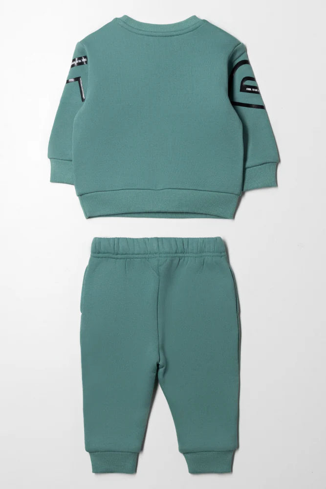 Crew Neck Tracksuit Green