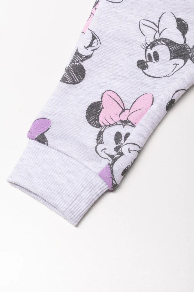 Minnie Mouse Tracksuit White And Grey
