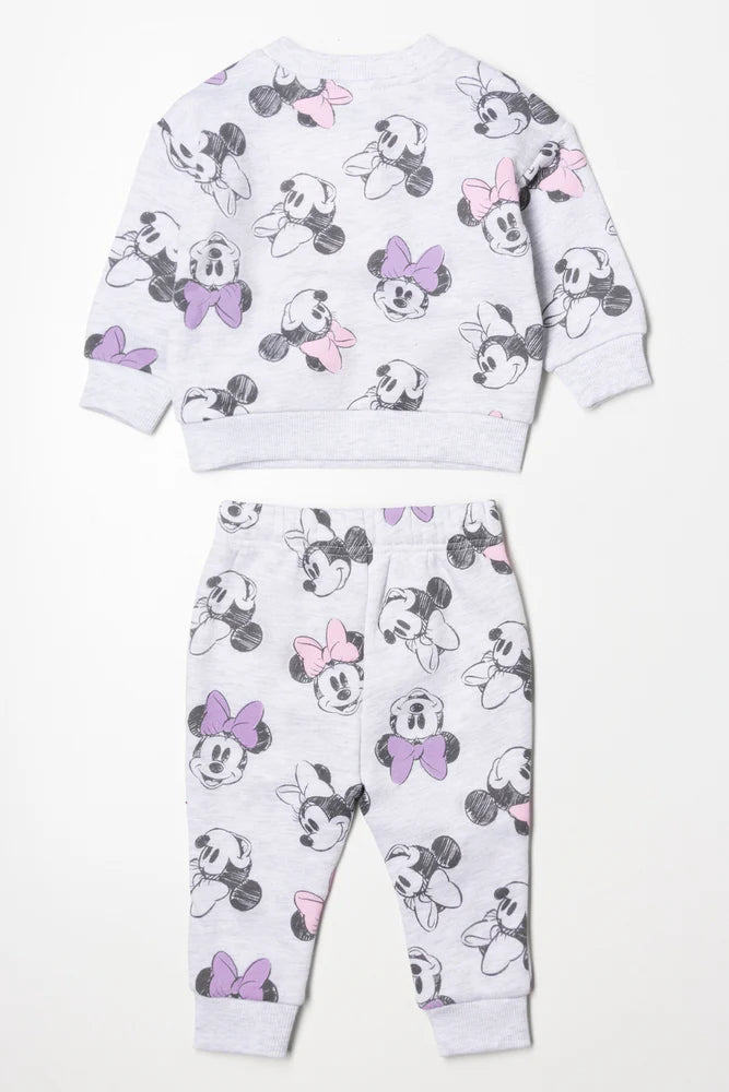 Minnie Mouse Tracksuit White And Grey