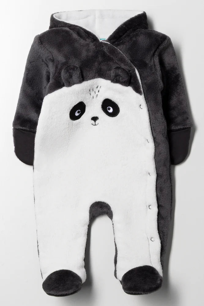 Koala Babygrow Dark Grey And White