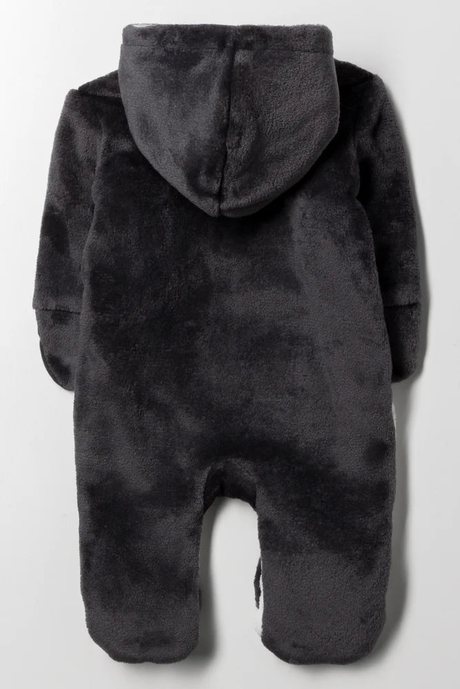 Koala Babygrow Dark Grey And White