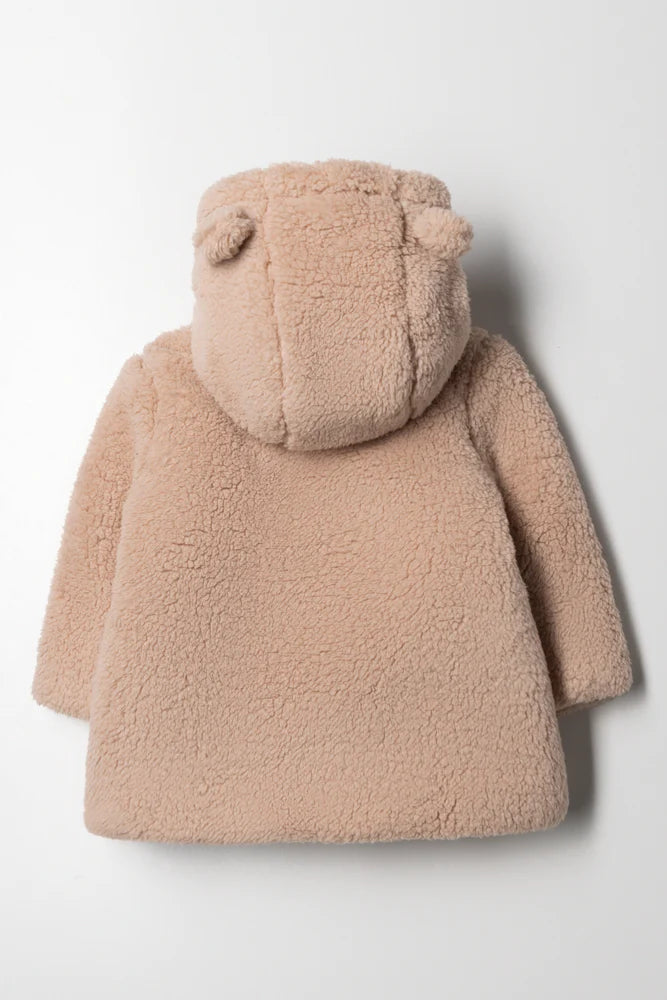 Sherpa Hooded Jacket Natural