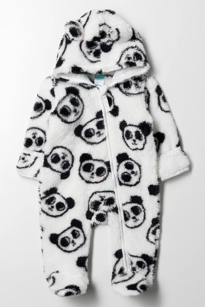 Panda Babygrow Black And White