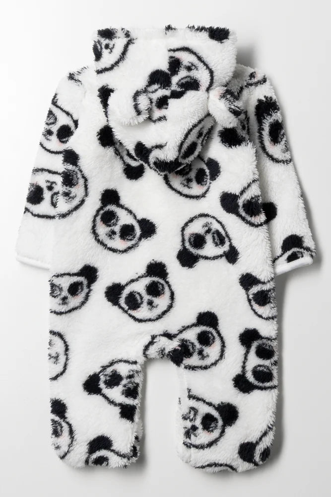 Panda Babygrow Black And White