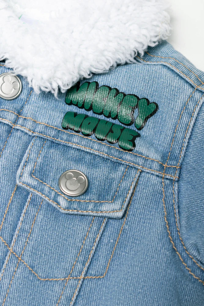 Mickey Mouse Denim Truckerjack Blauw