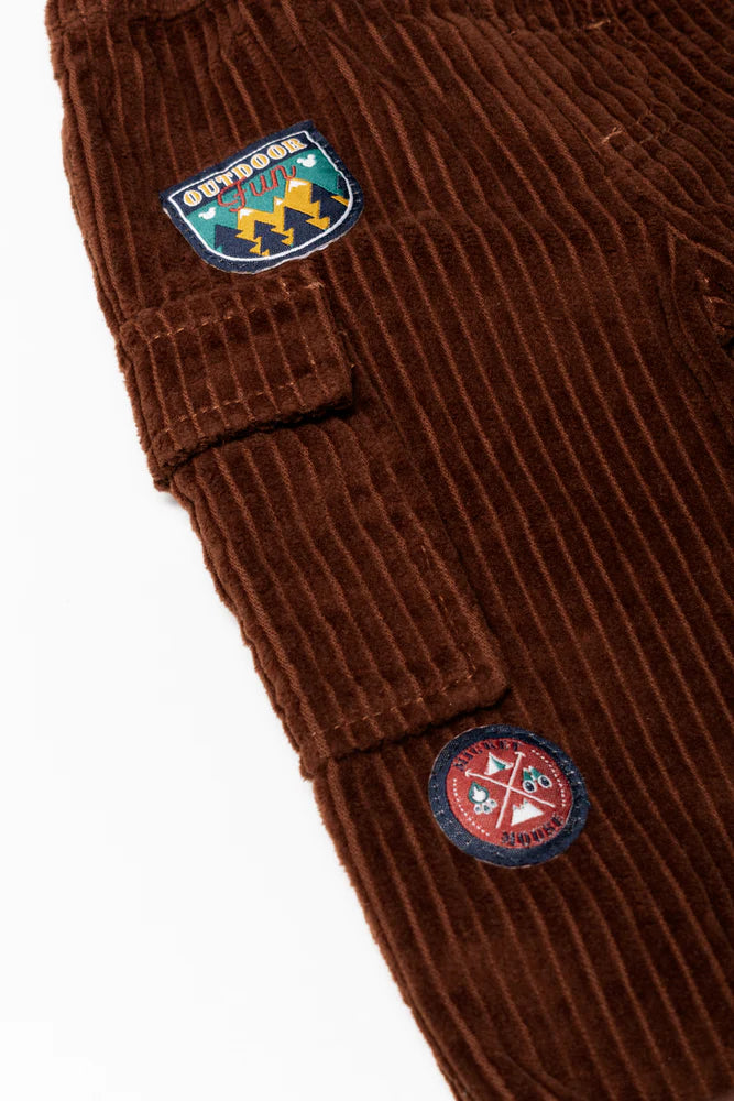Mickey Mouse Long Corduroy Pants Brown