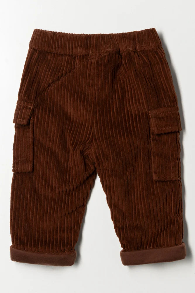 Mickey Mouse Long Corduroy Pants Brown