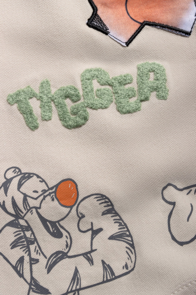 Komplet ogrodniczek Tigger w kolorze naturalnym i pomarańczowym