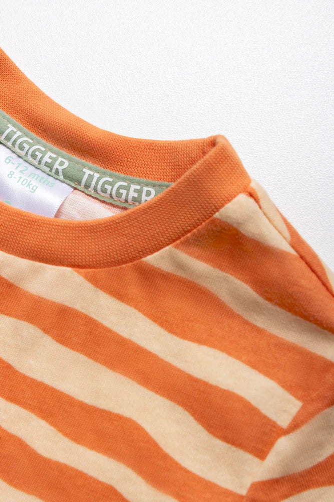 Komplet ogrodniczek Tigger w kolorze naturalnym i pomarańczowym