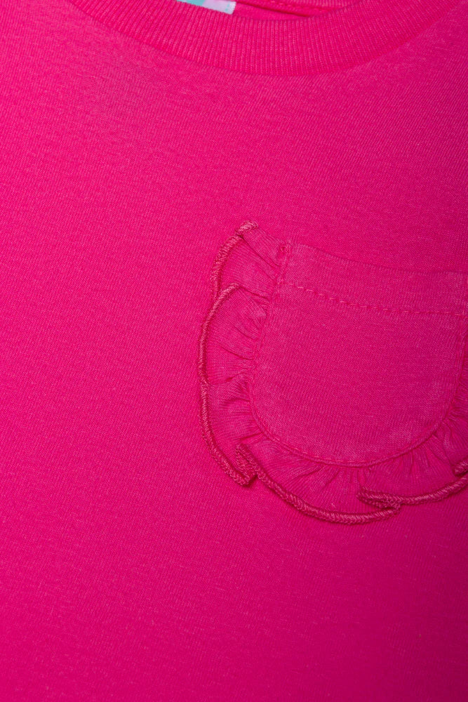 T-shirt met lange mouwen, roze